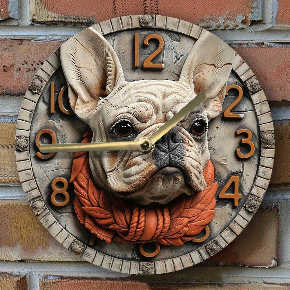 French Bulldog Silent Wall Clock - Montero Milan