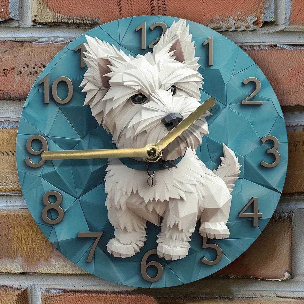 West Highland White Terrier Silent Wall Clock - Montero Milan