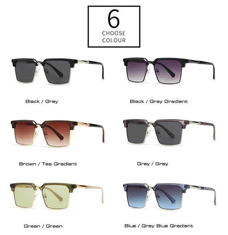 SHAUNA Square Women Fashion Sunglasses Gradient Men Vintage Green Sun Glasses Shades UV400 - Montero Milan