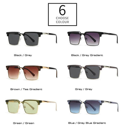 SHAUNA Square Women Fashion Sunglasses Gradient Men Vintage Green Sun Glasses Shades UV400 - Montero Milan