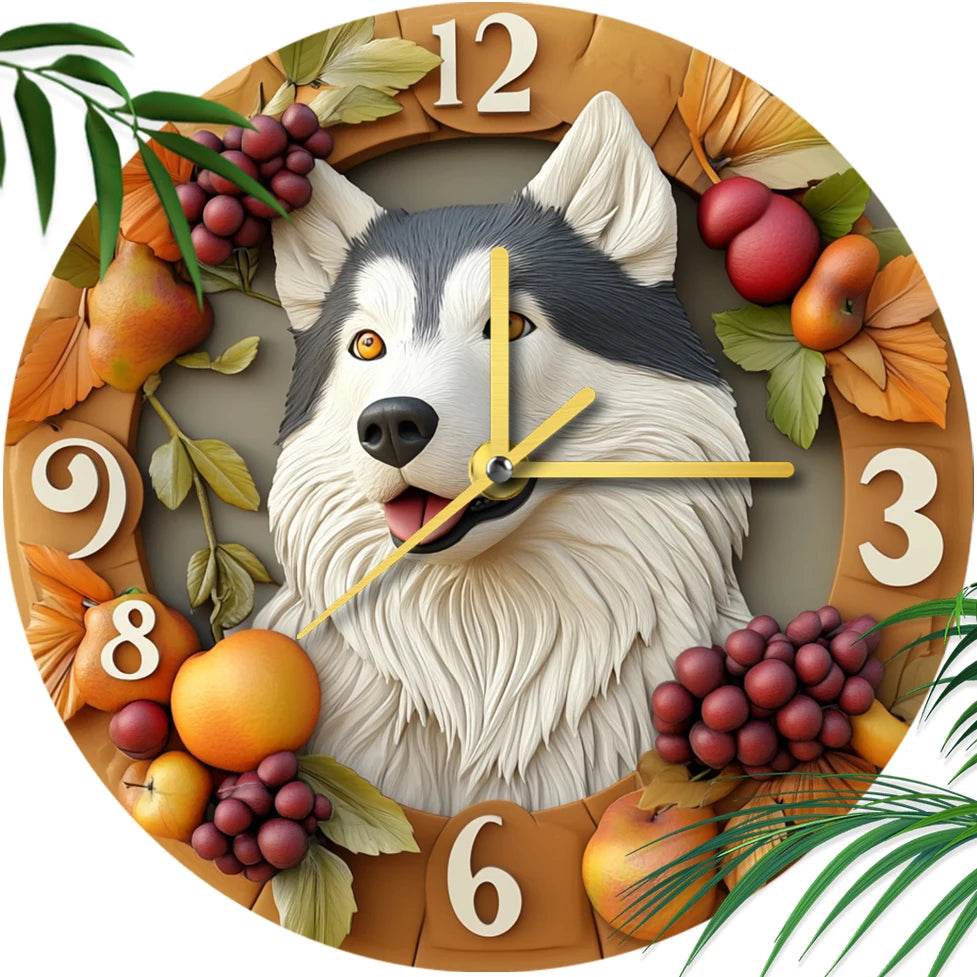 Alaskan Malamute Silent Wall Clock - Montero Milan
