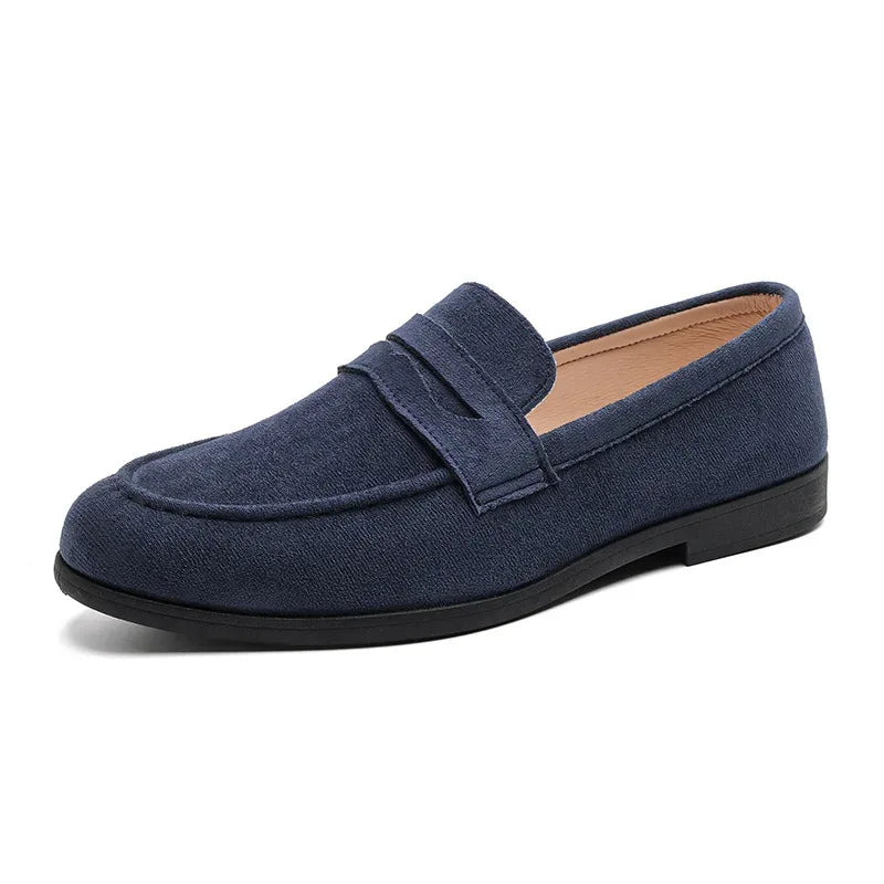 Autumn Suede Loafers Man Large Size 45 Comfort Slip-on Casual Shoes Men Flats Retro Brown Moccasins For Men zapatos de hombre