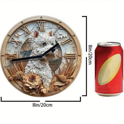 West Highland White Terrier Silent Wall Clock - Montero Milan