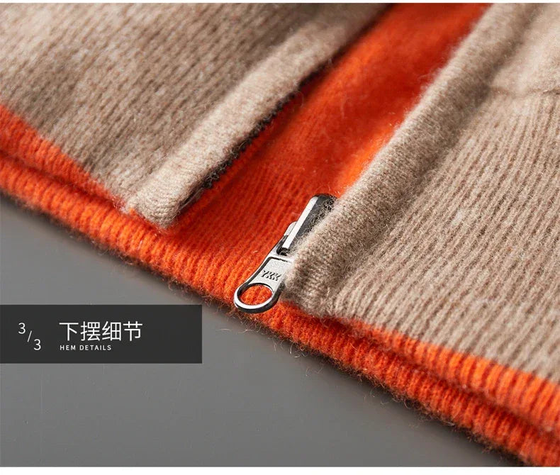 Cashmere Hooded Zip Cardigan