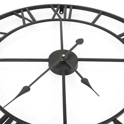 Classic Roman Numeral Metal Wall Clock - Montero Milan