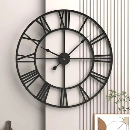 Classic Roman Numeral Metal Wall Clock - Montero Milan