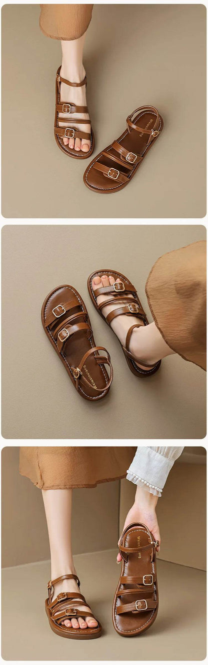 Vesta Leather Sandals - Montero Milan