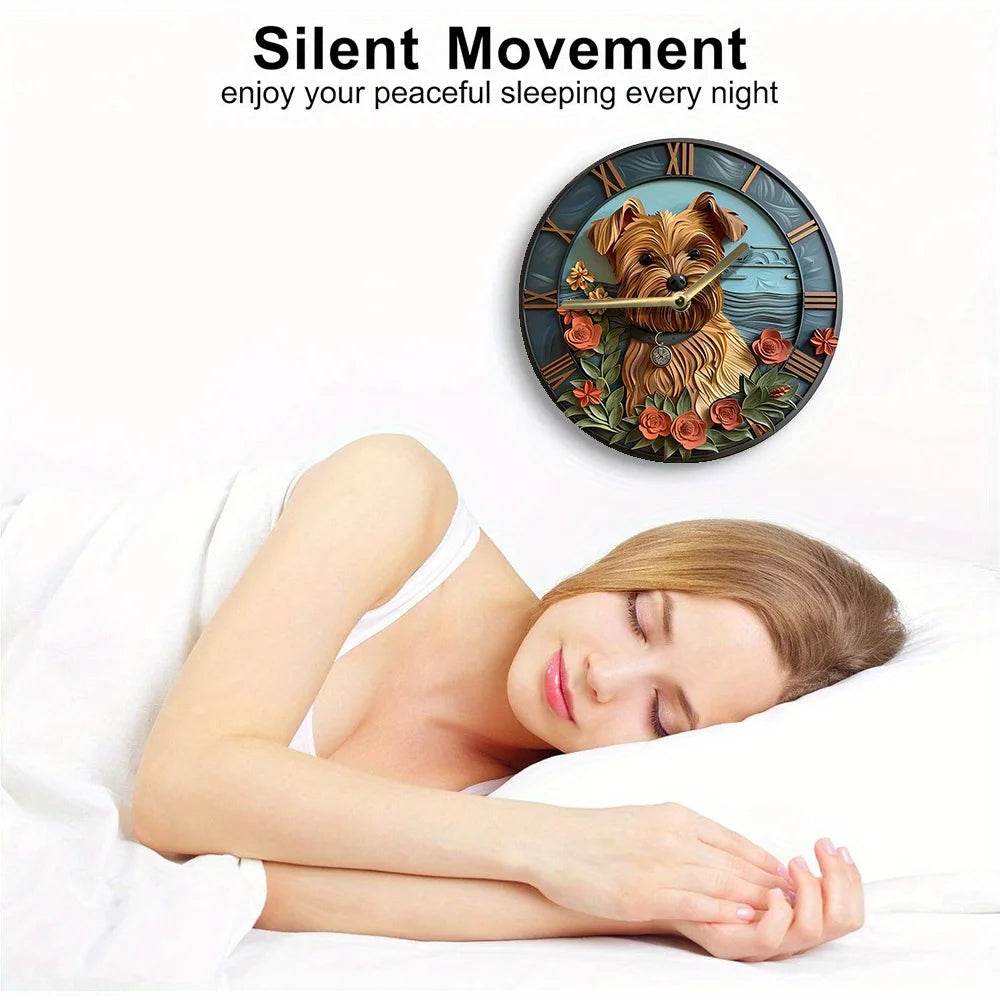 Yorkshire Terrier Silent Wall Clock - Montero Milan