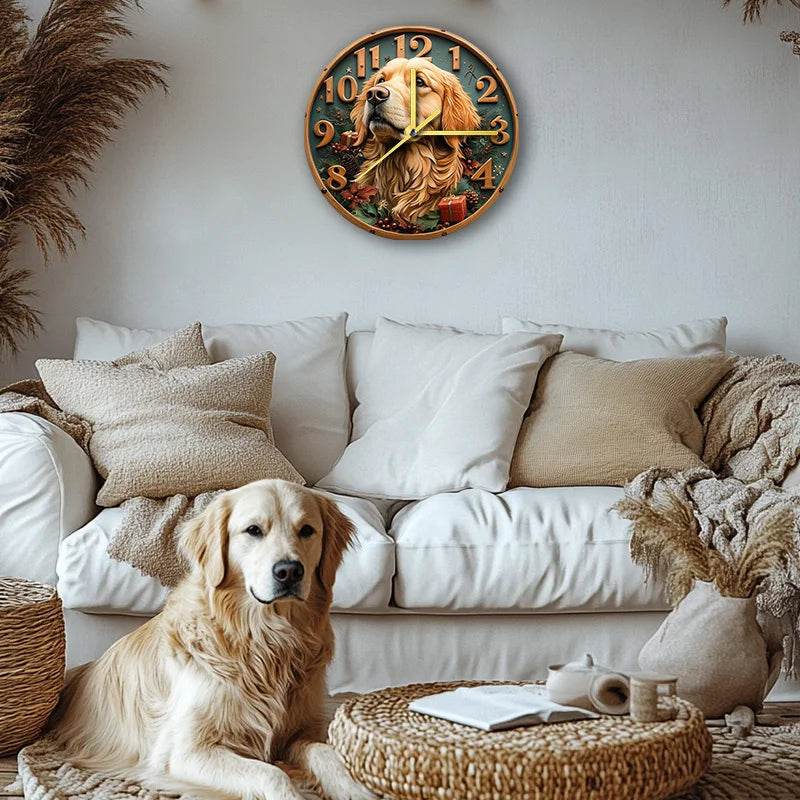 Golden Retriever Silent Wall Clock - Montero Milan