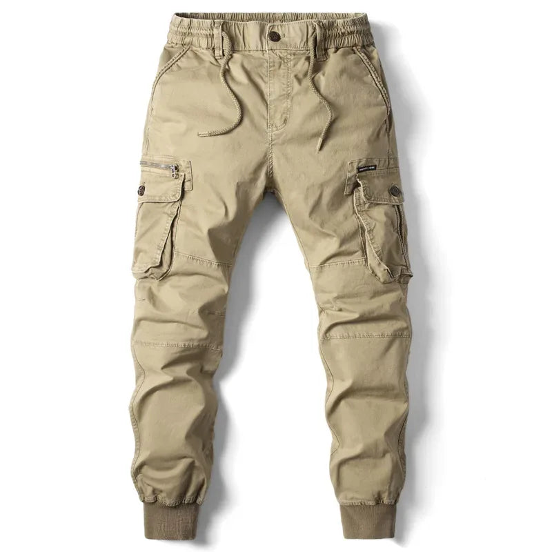2025 New Spring Men's Cotton Cargo Pants Clothing Autumn Casual Fashion Elastic Waist Quality Pantalones Tipo Cargo Pants Men