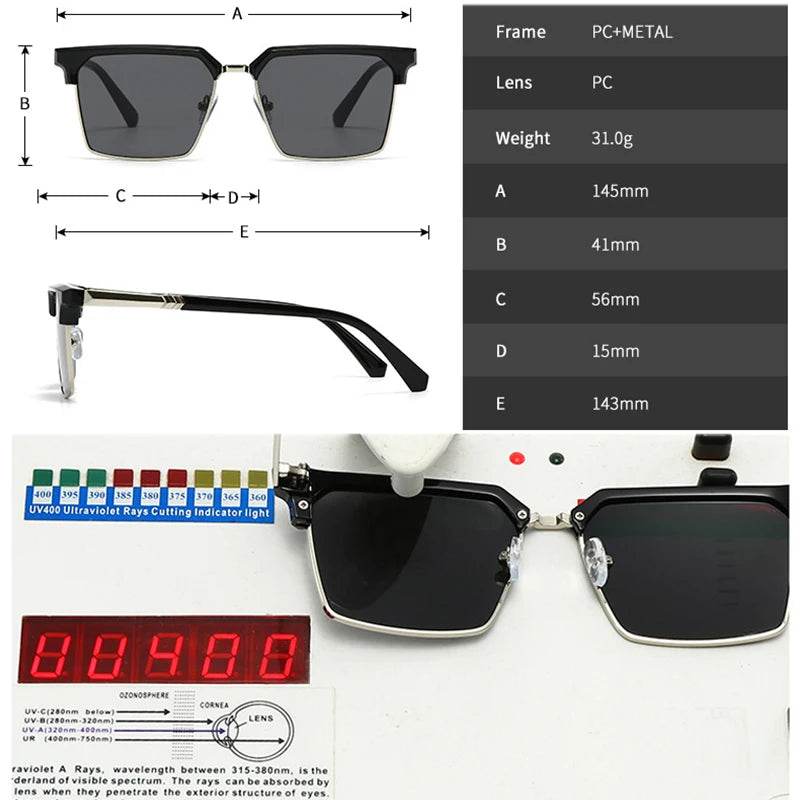 SHAUNA Square Women Fashion Sunglasses Gradient Men Vintage Green Sun Glasses Shades UV400 - Montero Milan