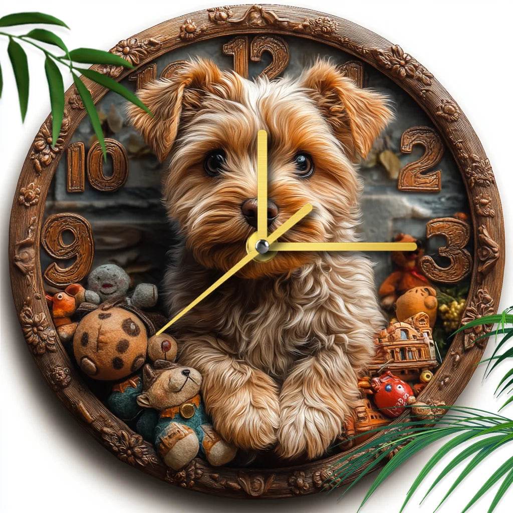 Yorkshire Terrier Silent Wall Clock - Montero Milan