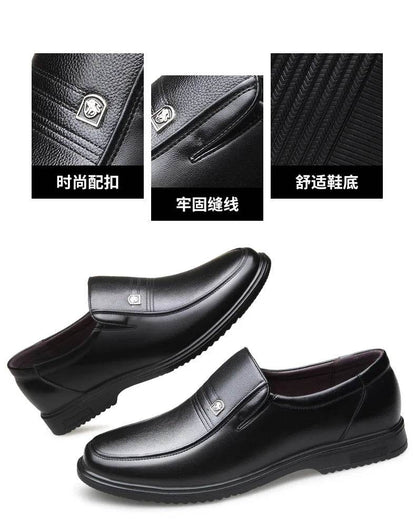 Leather Men Formal Shoes Luxury Brand 2025 Men's Loafers Dress Moccasins Breathable Slip on Black Driving Shoes Plus Size 38-46 - Montero Milan