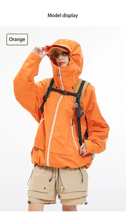 New Men Waterproof Hiking Jacket Women Windproof Sports Coat High Quality Hooded Jacket Outdoor Ride Climbing Running Jacket