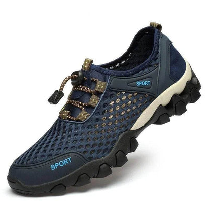 Summer Men's Mesh Sports Shoes Fashion Mountaineering Breathable Lightweight Anti Slip Shoes Outdoor Travel Running Casual Shoes - Montero Milan