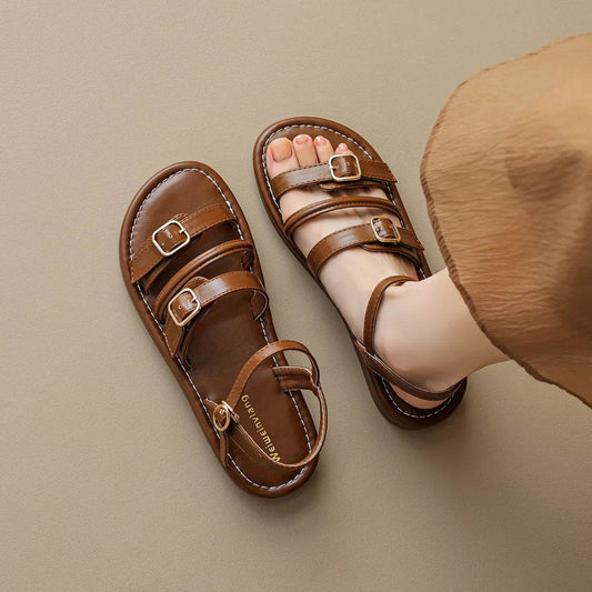 Vesta Leather Sandals - Montero Milan