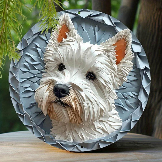West Highland White Terrier Dog Flat 3D Ornament - Montero Milan