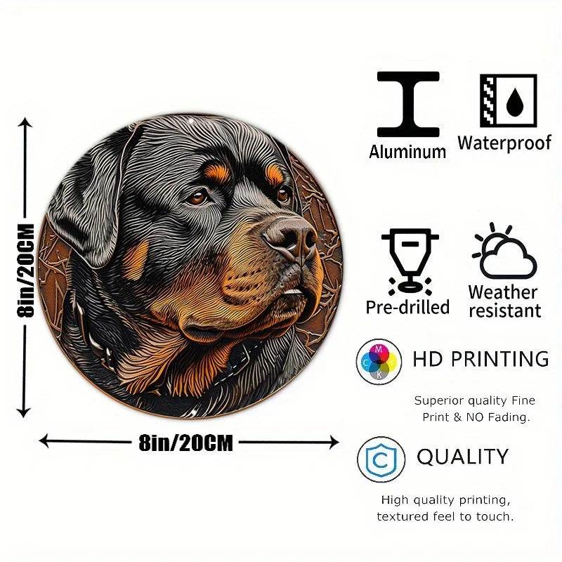 Rottweiler Dog Flat 3D Ornament - Montero Milan