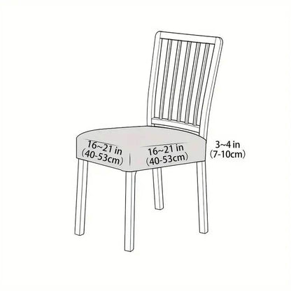 1PC Stretch Dining Chair Seat Cover Jacquard Solid Color Chairs Covers Removable Anti-Dust Chair Cushion Slipcovers Hotel Home - Montero Milan