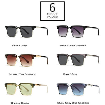 SHAUNA Square Women Fashion Sunglasses Gradient Men Vintage Green Sun Glasses Shades UV400 - Montero Milan