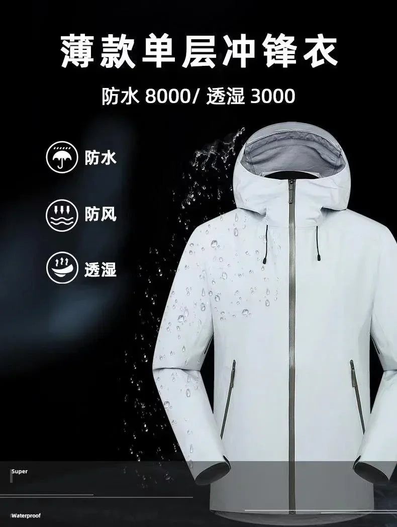 ARC BETA Embroidery Logo Rain Jacket Sports Ski Camping Outdoor Mountain Climbing Windproof Waterproof Three Layer Unisex Coat