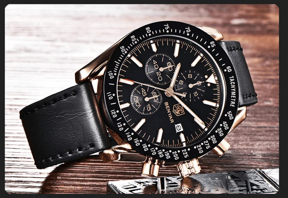 Stravaro ChronoSport Leather Watch - Montero Milan
