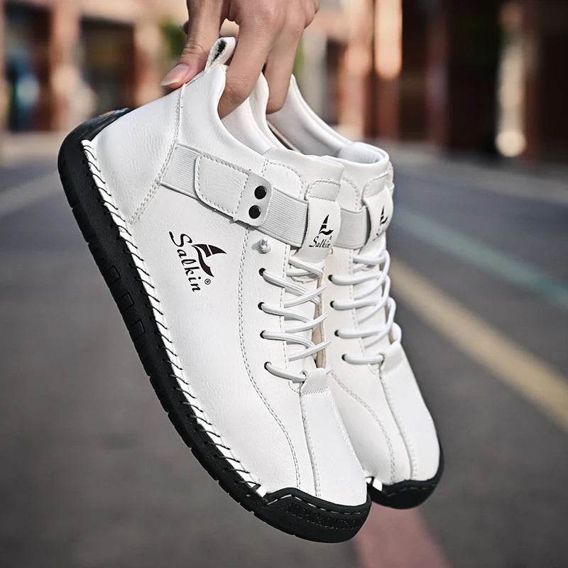 Handmade Split Leather Sneakers - Montero Milan