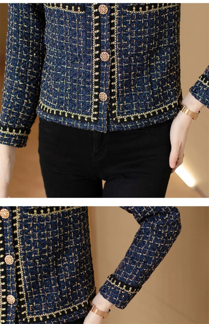 Side view showing jacket length and sleeve cut