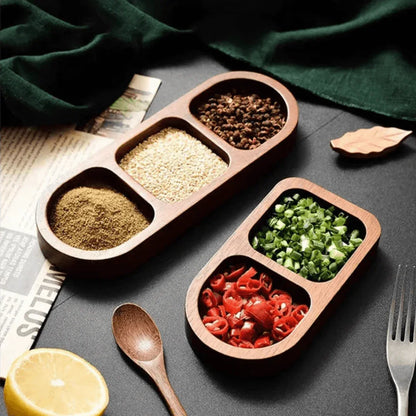 Naturuta™ Solid Wood Sauce & Snack Tray - Montero Milan