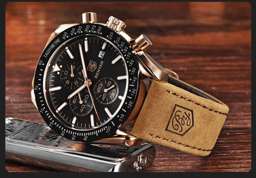 Stravaro ChronoSport Leather Watch - Montero Milan