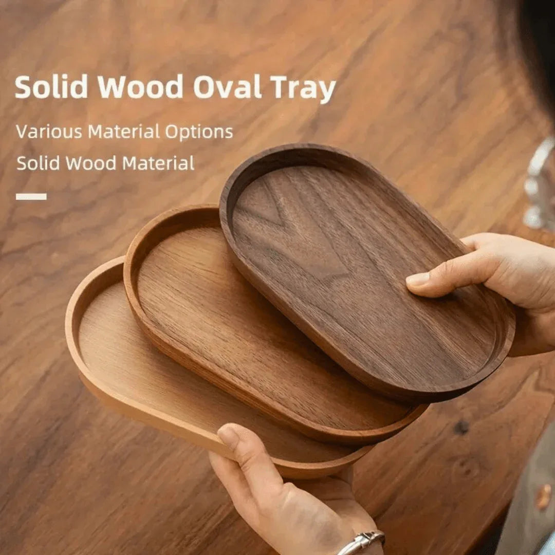 Mokura™ Solid Wood Oval Tray - Montero Milan