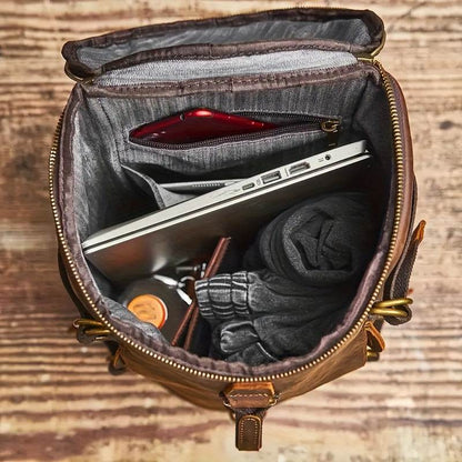 ForgeTrail™ Vintage Genuine Leather Backpack - Montero Milan