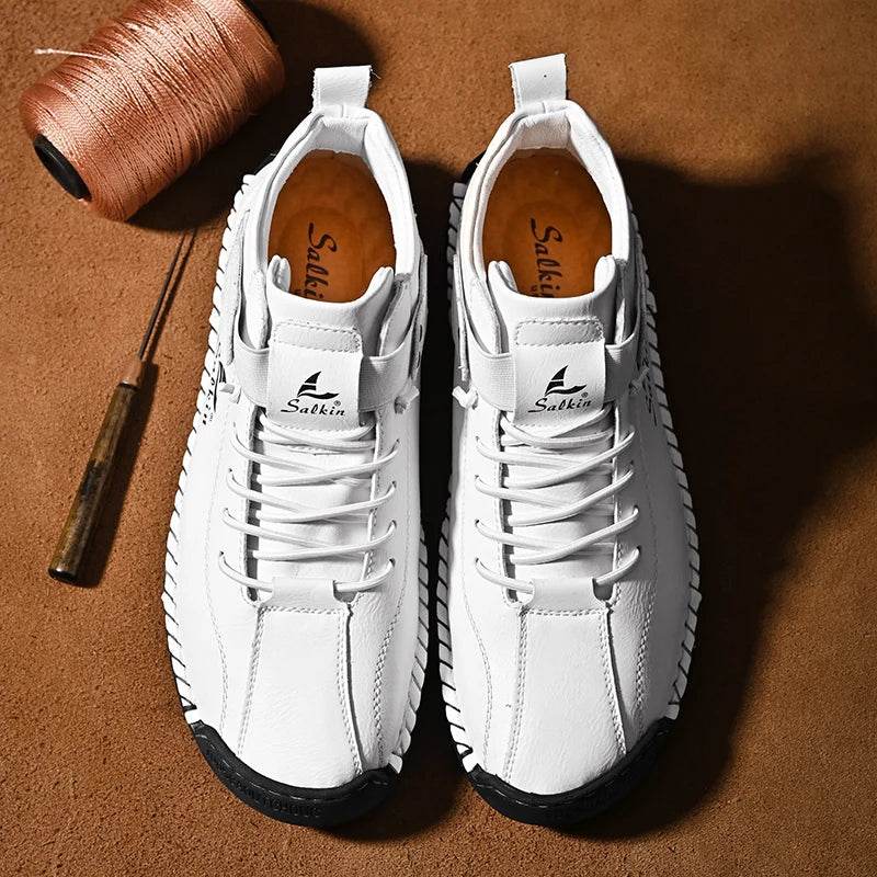 Handmade Split Leather Sneakers - Montero Milan