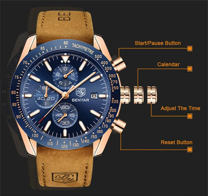 Stravaro ChronoSport Leather Watch - Montero Milan