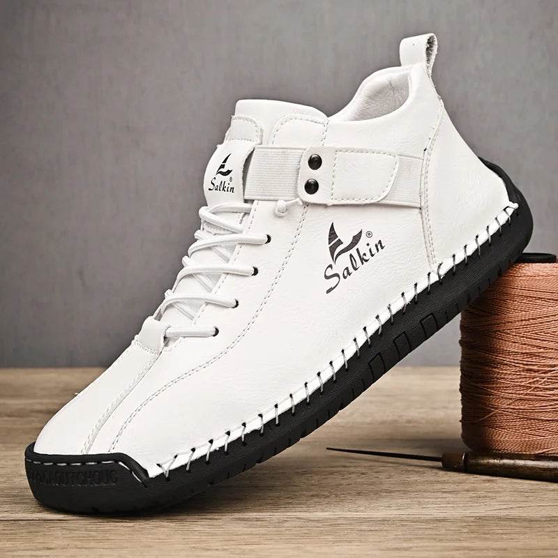 Handmade Split Leather Sneakers - Montero Milan