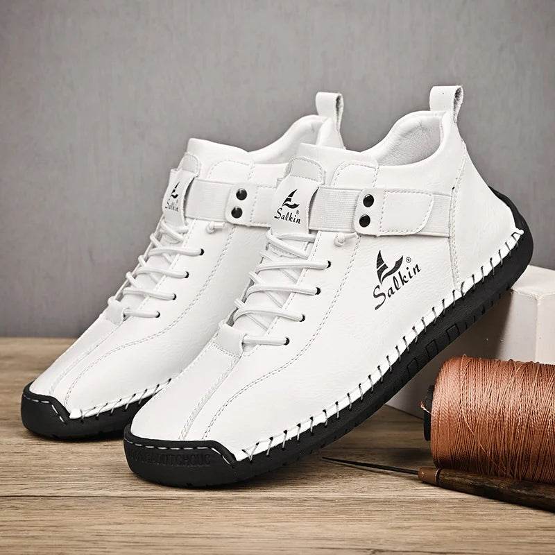 Handmade Split Leather Sneakers - Montero Milan