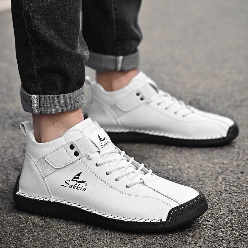 Handmade Split Leather Sneakers - Montero Milan