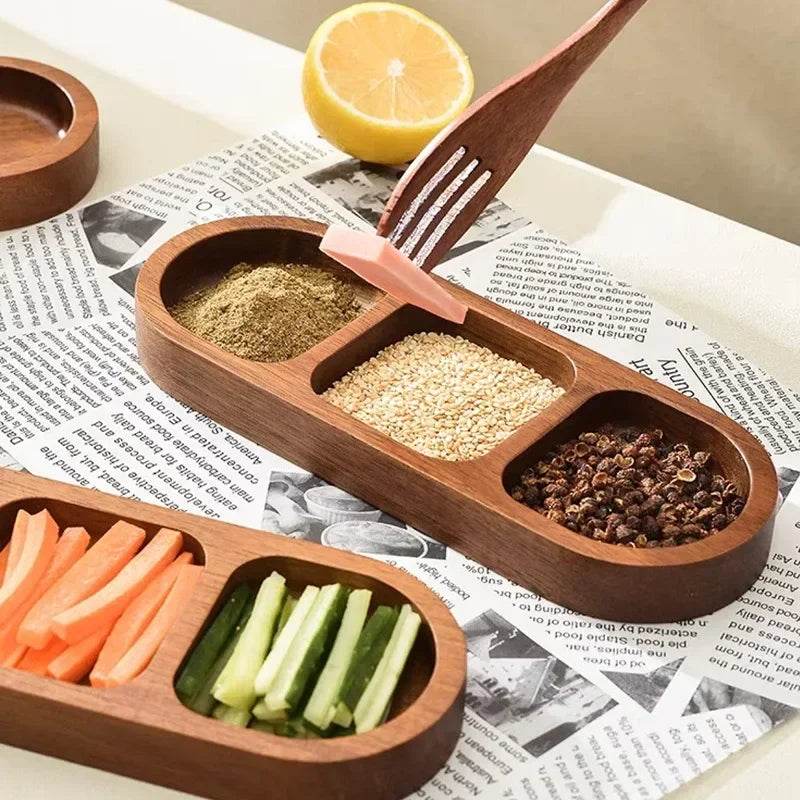 Naturuta™ Solid Wood Sauce & Snack Tray - Montero Milan