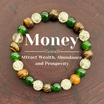 Relaxing Success Enhancing Prosperity & Abundance Wristband - Healing Jewelry Gift for Relaxation and Success - Montero Milan