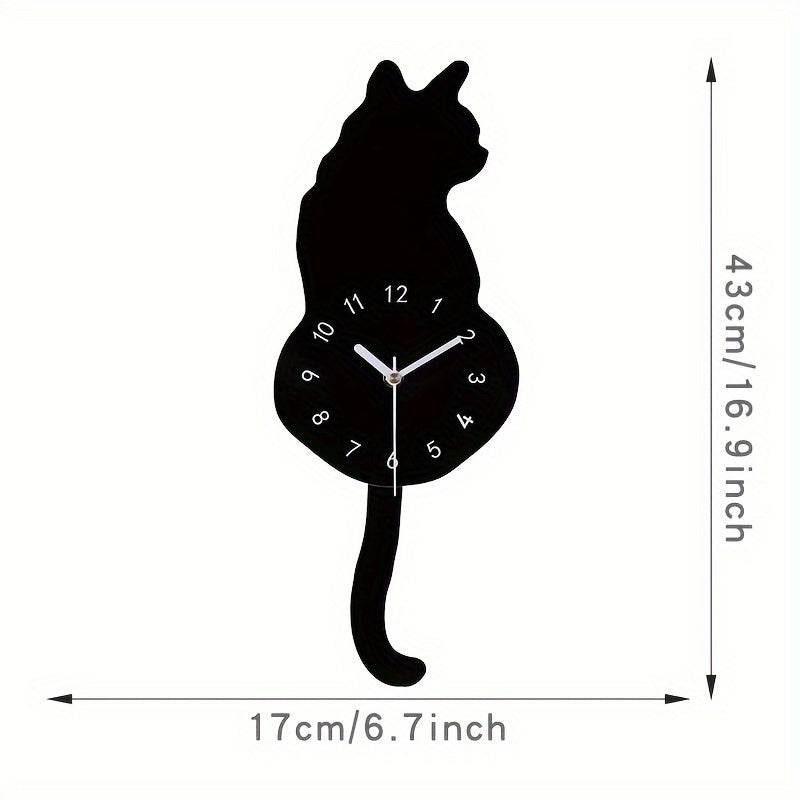 Charming Swinging Tail Kitten Clock for Any Room Decor - Montero Milan