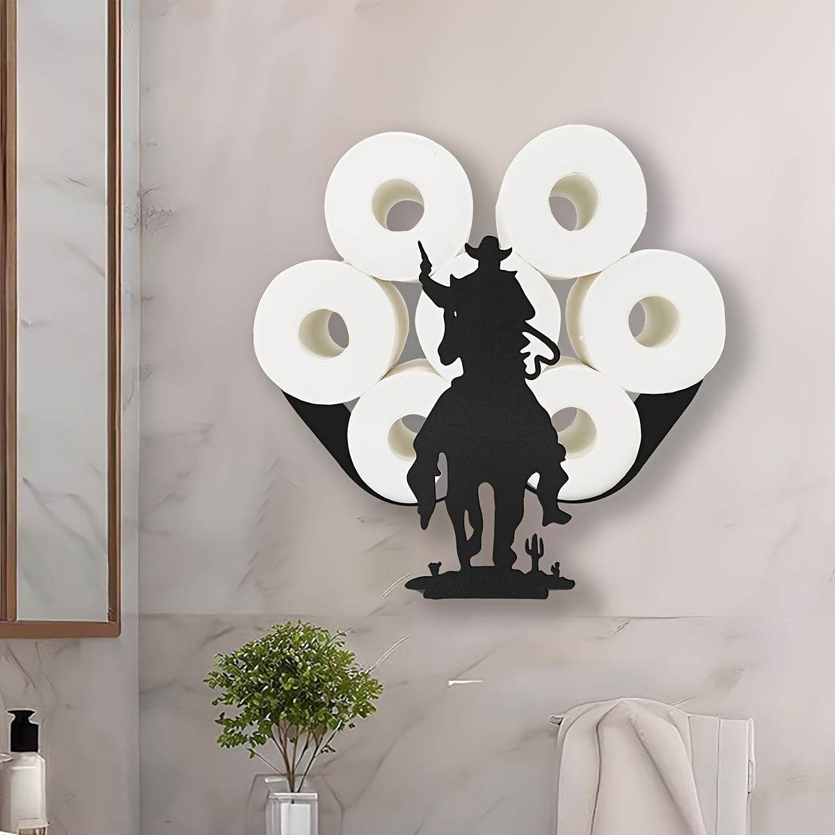 Western Cowboy Toilet Paper Holder Rack - Montero Milan