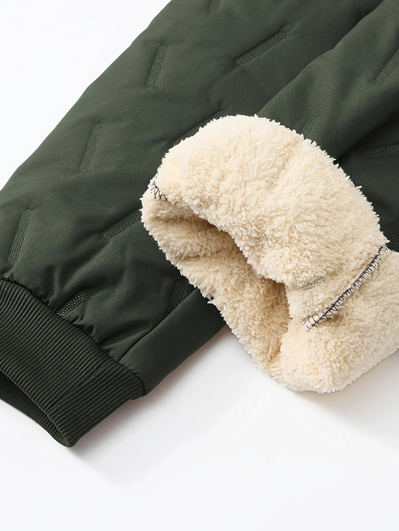 Men'S and Women'S Thickened Winter Jogger Pants with Plush Fleece Lining - Warm, Leak-Proof, Windproof, Adjustable Drawstring Waist, Zipper Pockets, Solid Color for Casual Home and Outdoor Use