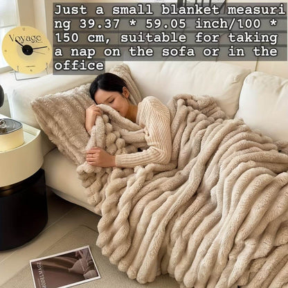 Luxe Faux Rabbit Fur Throw Blanket - Montero Milan