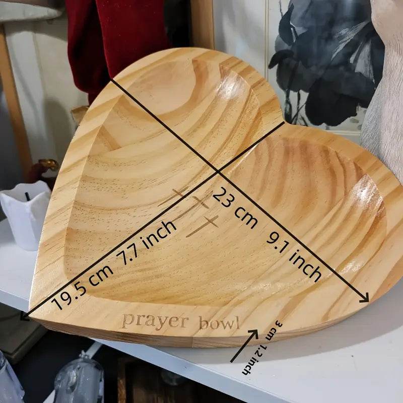 Heart-Shaped Wooden Prayer Bowl - Montero Milan
