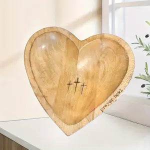 Heart-Shaped Wooden Prayer Bowl - Montero Milan
