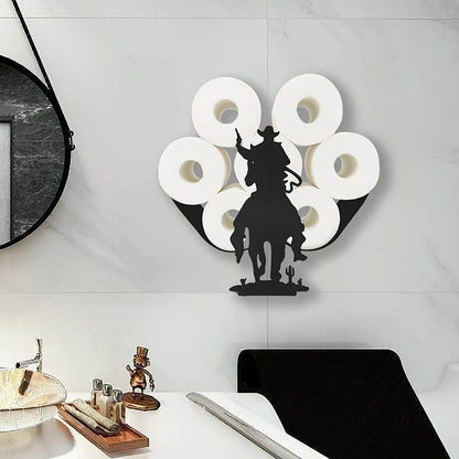 Western Cowboy Toilet Paper Holder Rack - Montero Milan