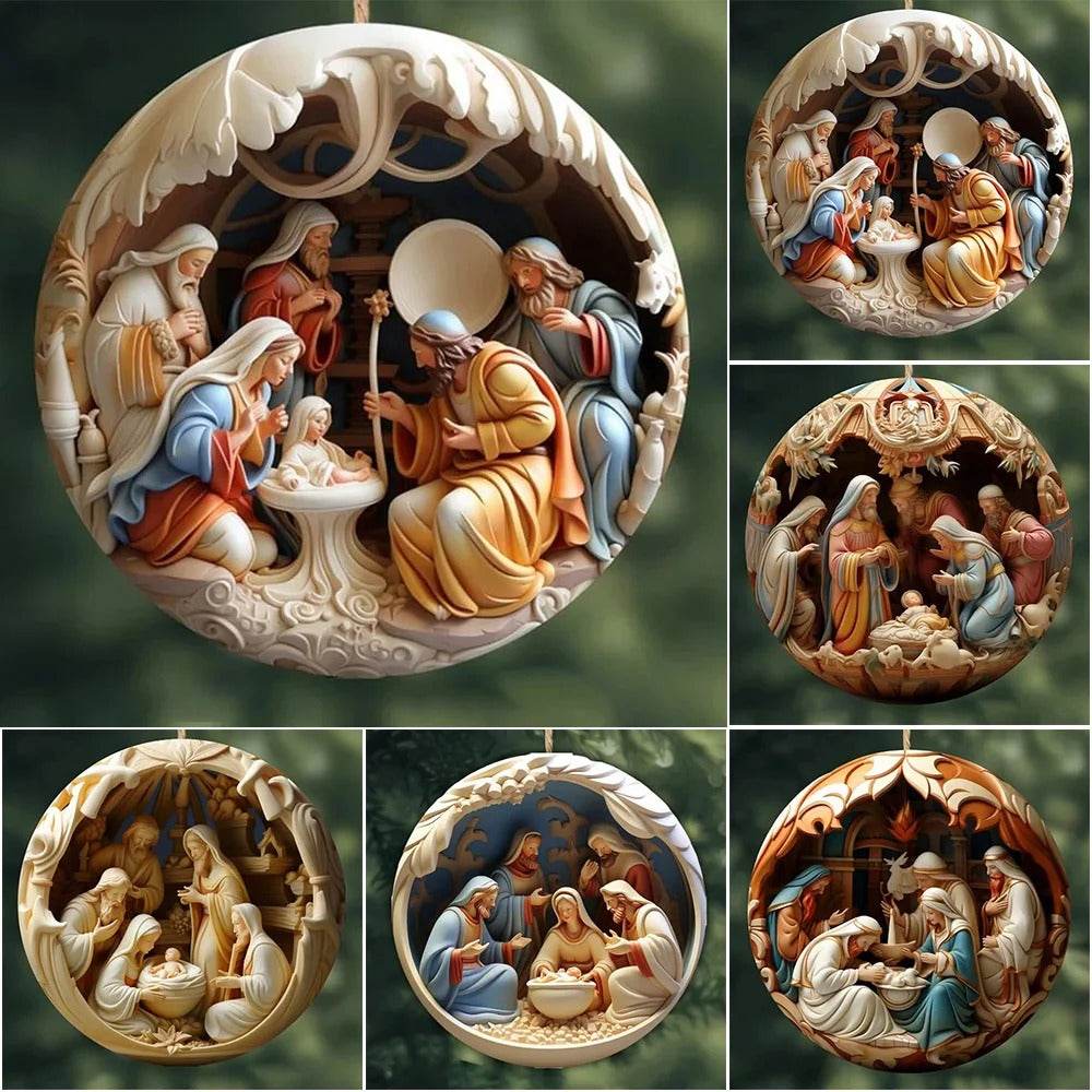 Classic Christmas Nativity Ornaments (1 / 6 / 12 PCs) - Montero Milan