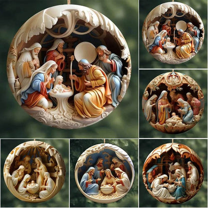 Classic Christmas Nativity Ornaments (1 / 6 / 12 PCs) - Montero Milan