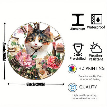 WhimsyCat™ Floral Wall Clock - Montero Milan
