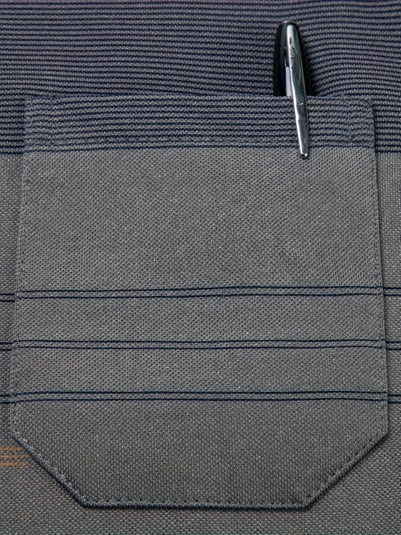 Men's Vintage-Inspired Striped Shirt with Chest Pocket - Breathable, Long Sleeve, Button Detail for Golf & Outdoor Activities